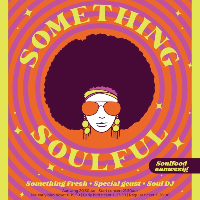 Poster van Something Soulful op 12 december in De Borenburg in Voerendaal.